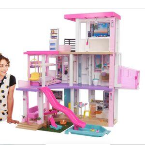 Barbie Dreamhouse 43" 3-Story Dollhouse with Pool & Slide Kids Toys Girl Gift